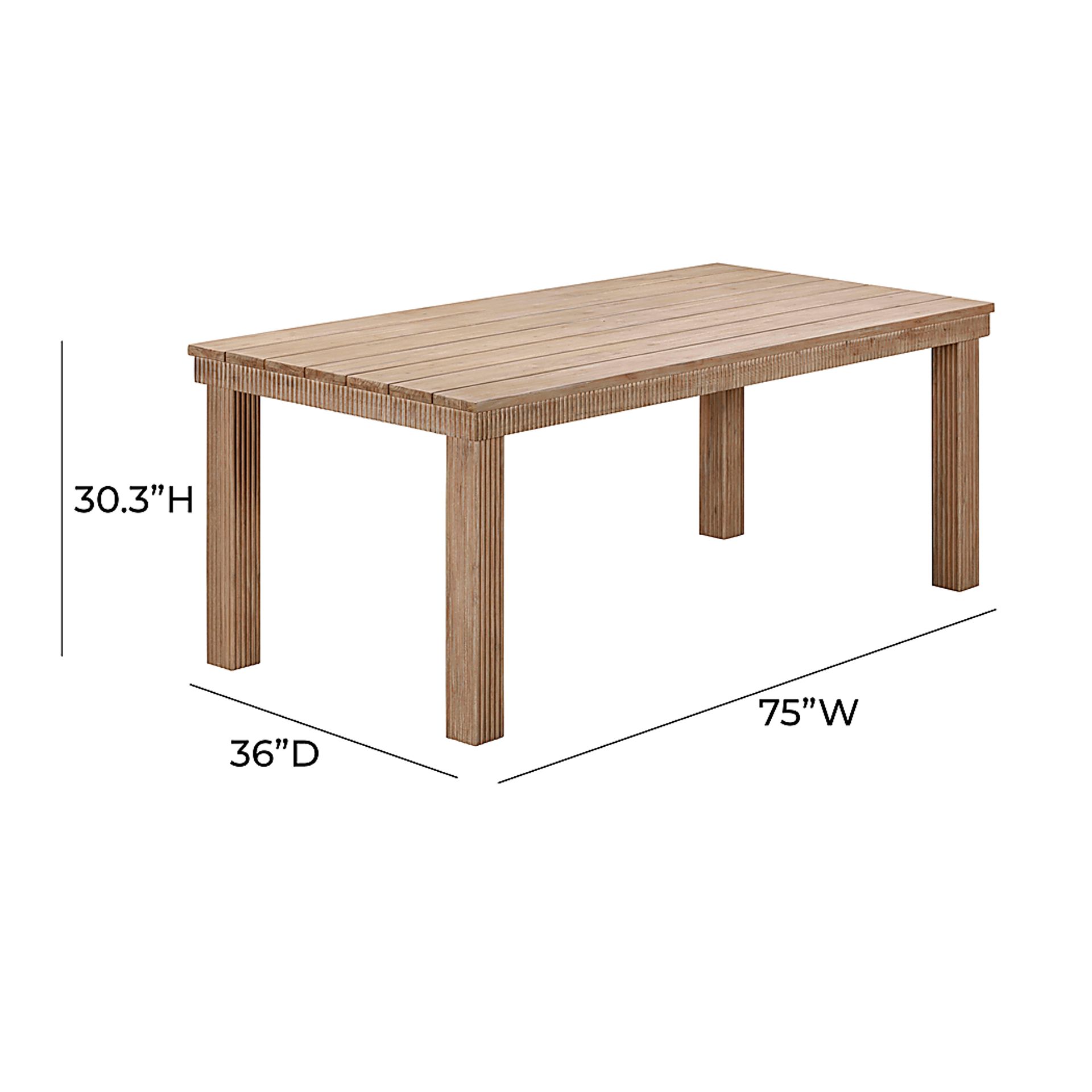 Outdoor Sodhi Brown 75 in. Dining Table - Image 6