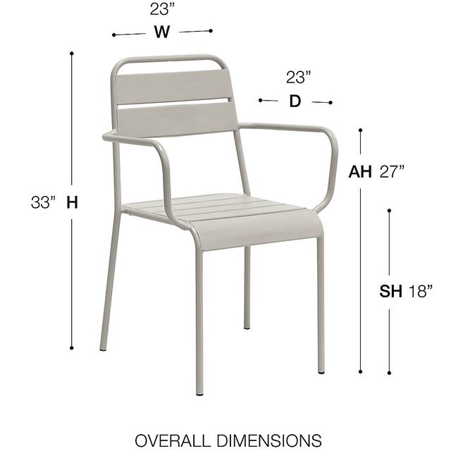 Outdoor Sowelle Gray Arm Chair, Set of 2 - Thumbnail - Image 8