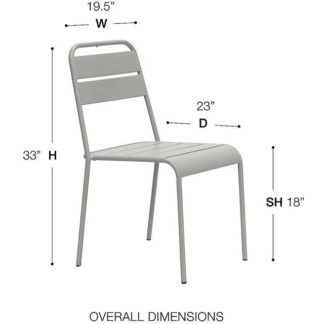 Outdoor Sowelle Gray Dining Chair, Set of 2 - Thumbnail - Image 9