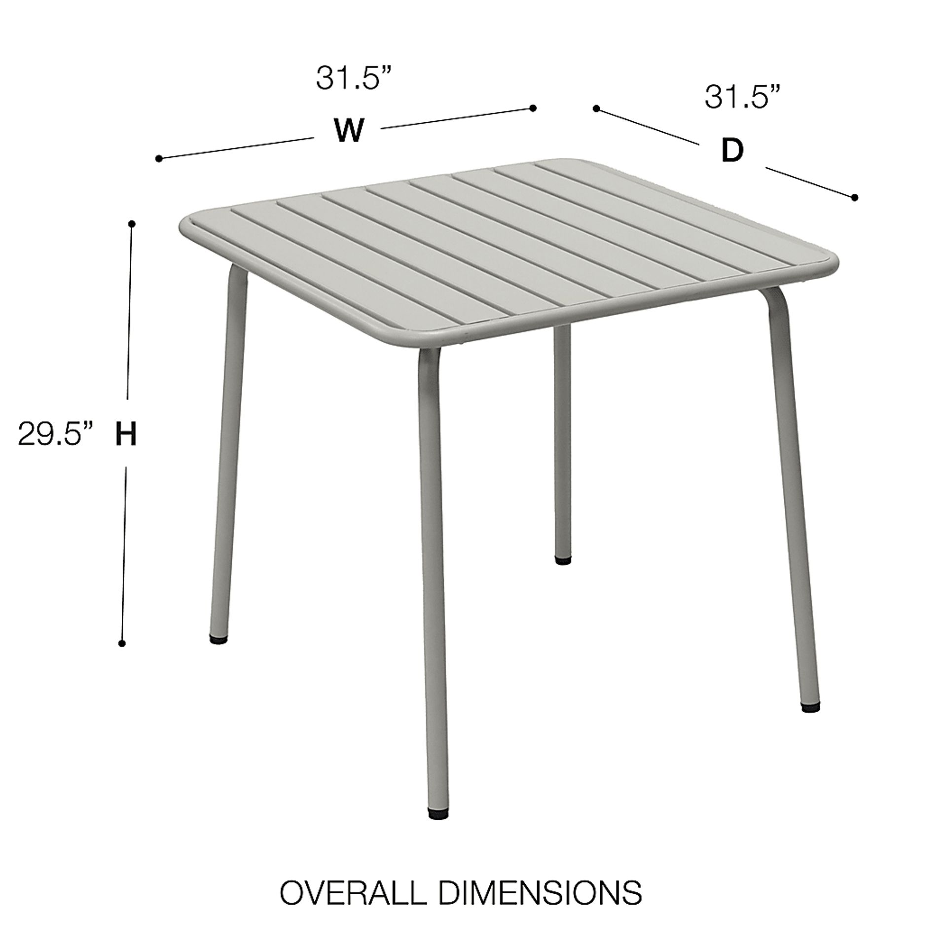 Outdoor Sowelle Gray Dining Table - Image 8