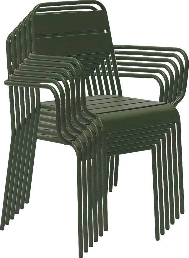 Outdoor Sowelle Green Arm Chair, Set of 2 - Thumbnail - Image 9