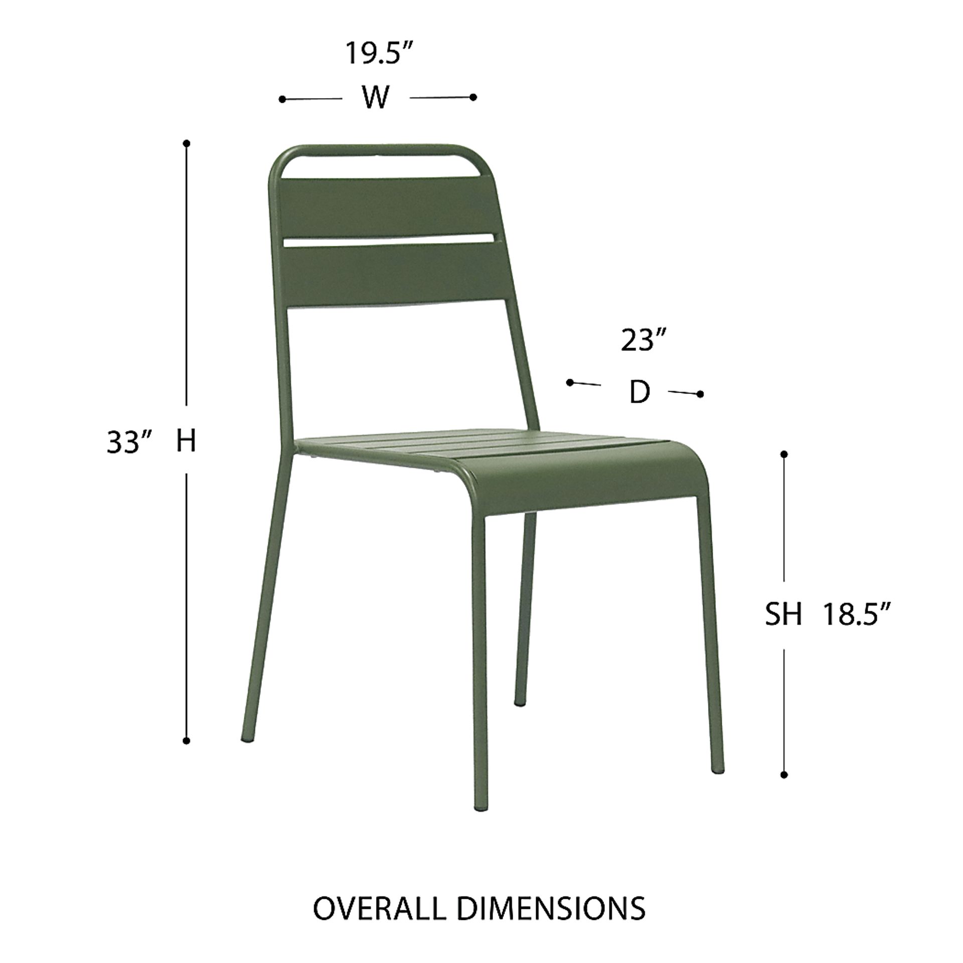 Outdoor Sowelle Green Dining Chair, Set of 2 - Image 9