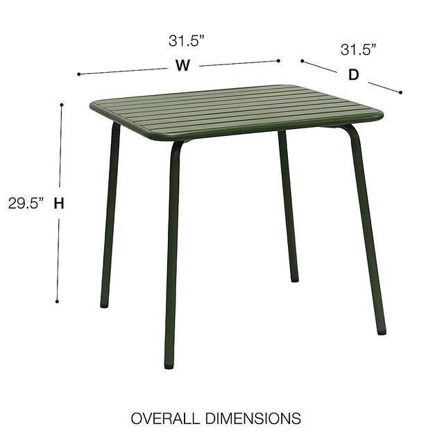 Outdoor Sowelle Green Dining Table - Thumbnail - Image 6