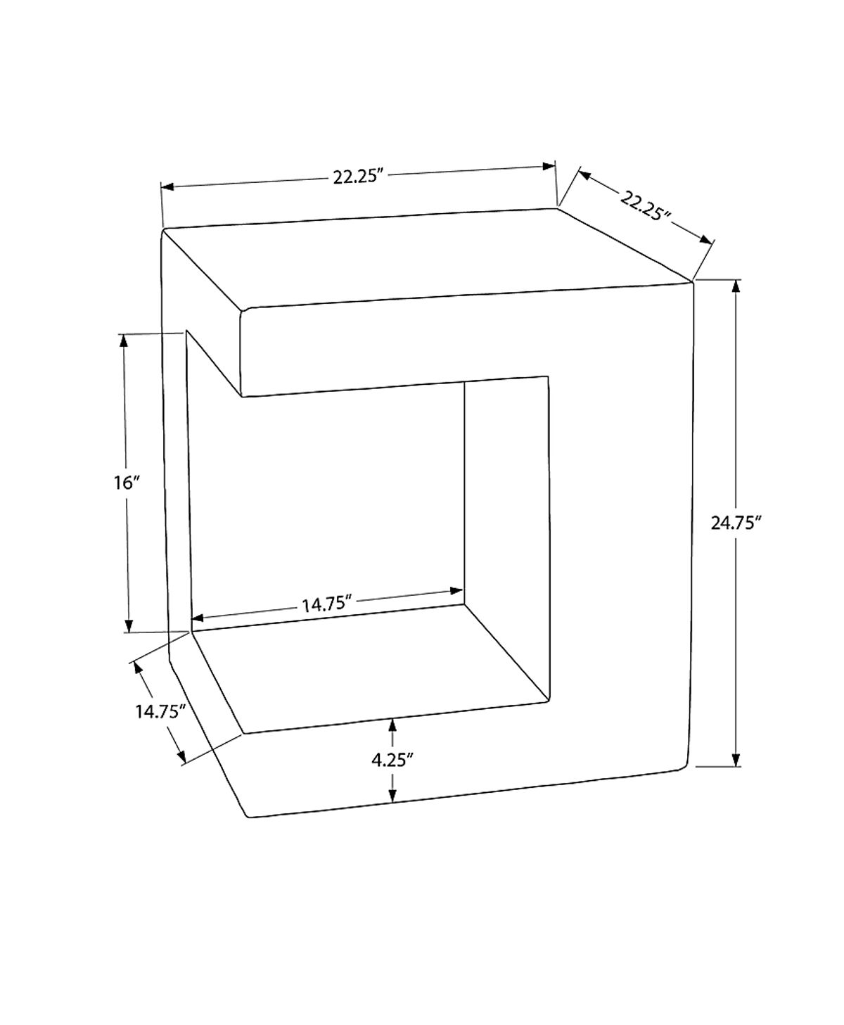 Spheremart Black Black,Colors Outdoor End Table | Rooms to Go