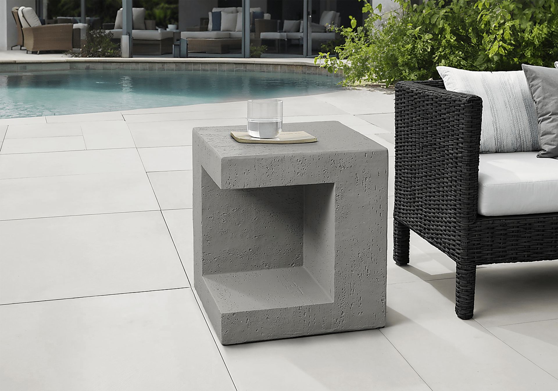 Outdoor Spheremart Gray End Table - Image 3