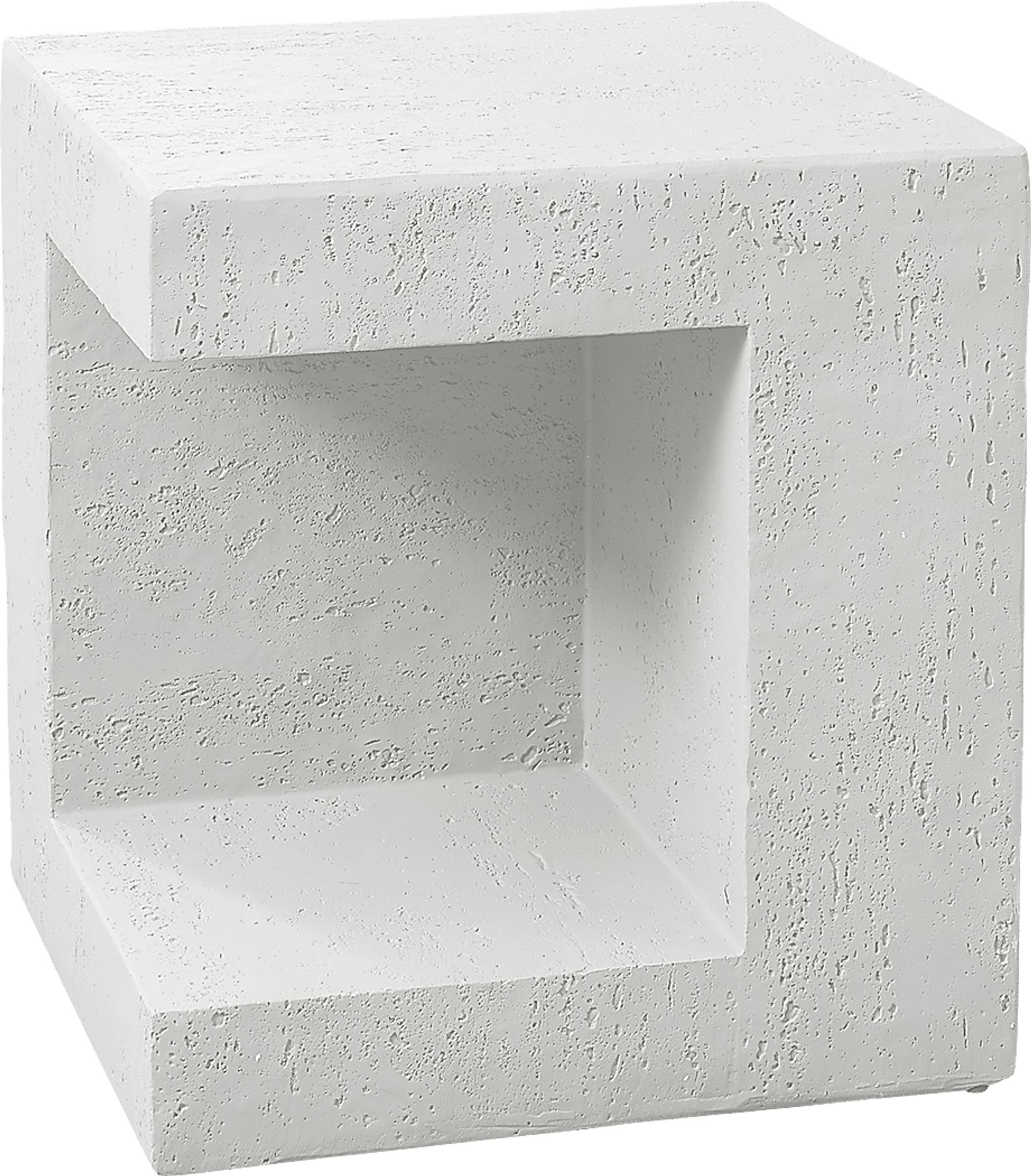 Outdoor Spheremart White End Table - Image 1