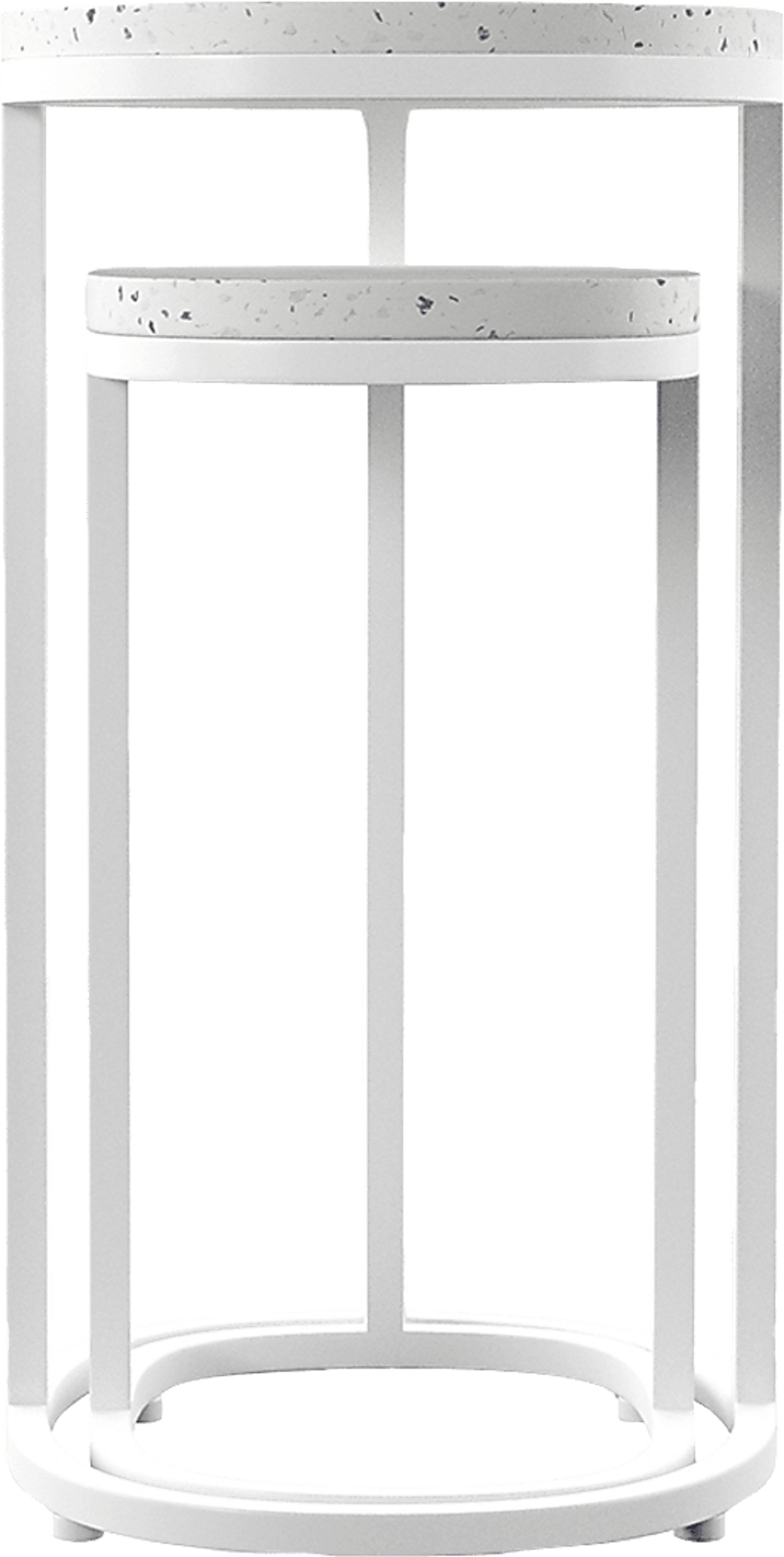 Outdoor Storrington White Nesting Tables Set of 2 - Image 4
