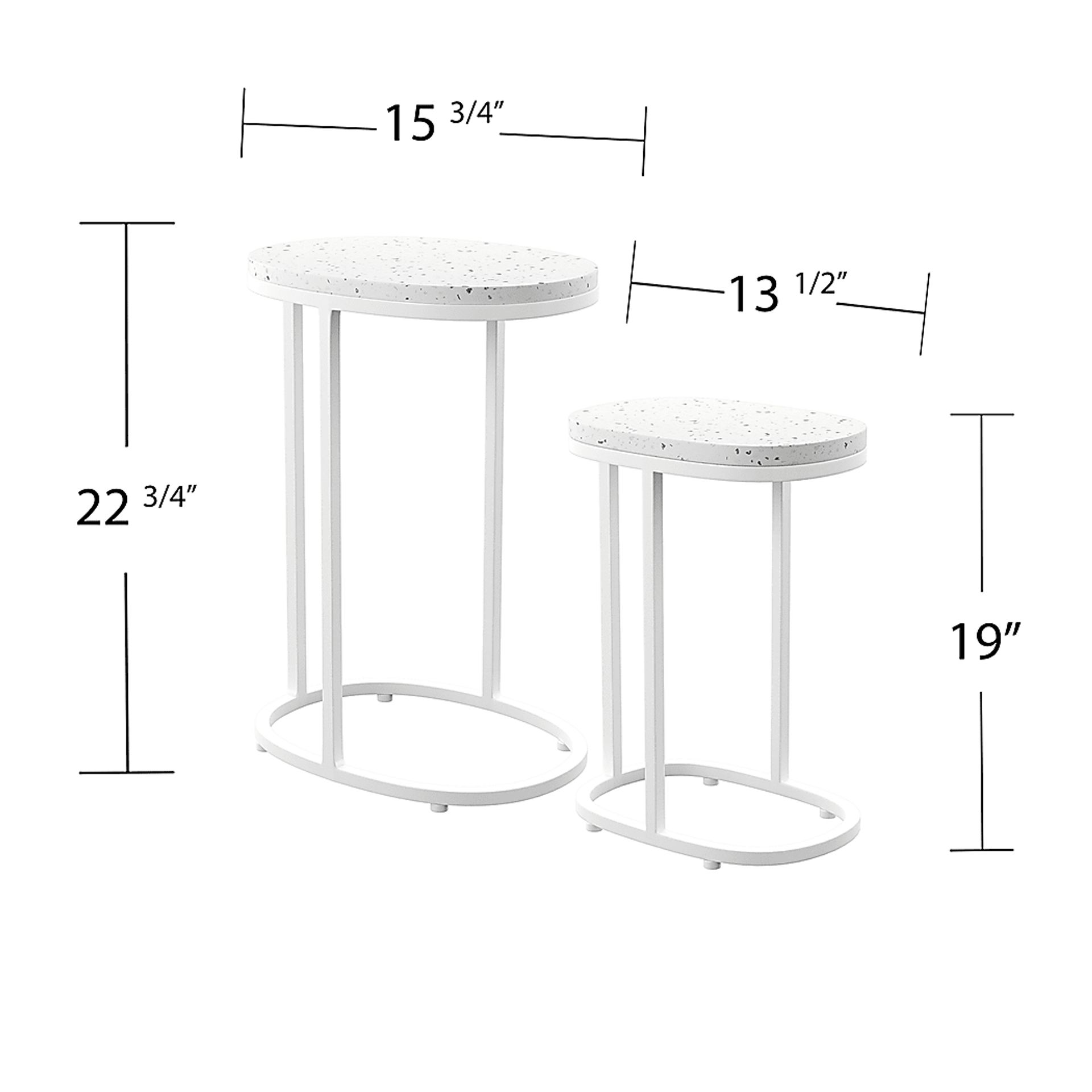 Outdoor Storrington White Nesting Tables Set of 2 - Image 8