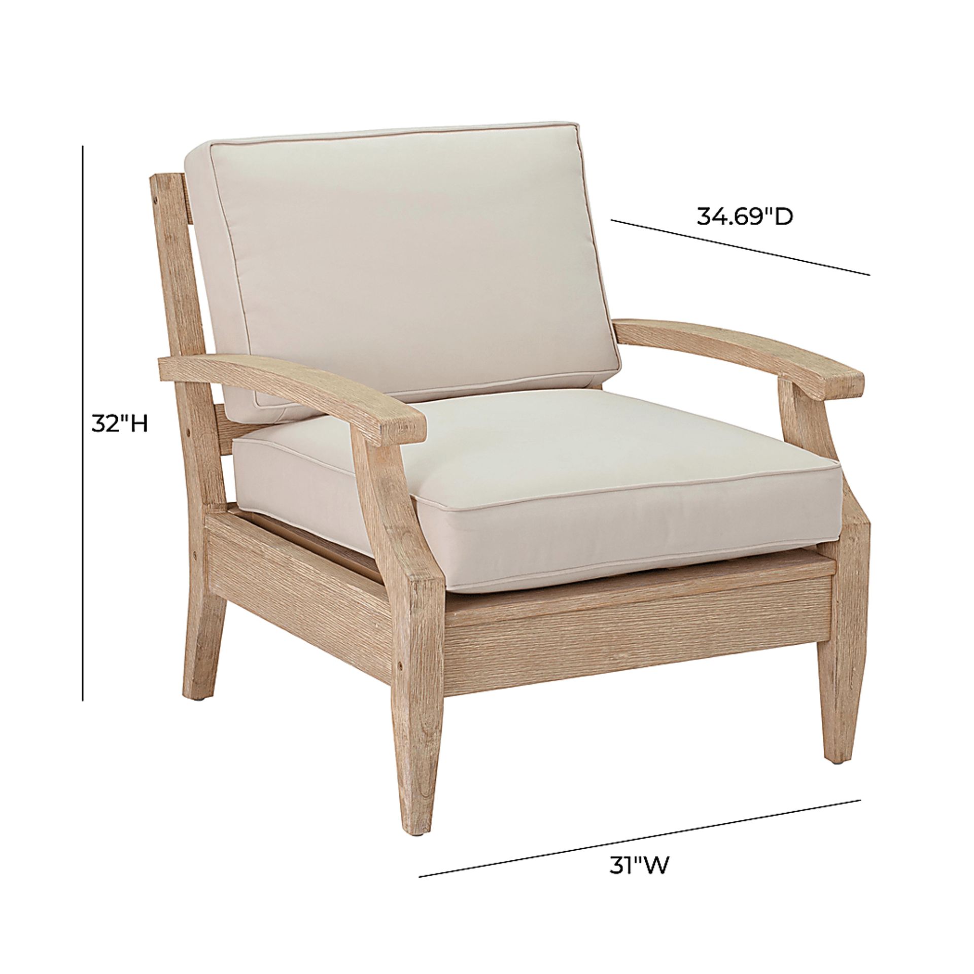 Outdoor Takena Beige Accent Chair - Image 8