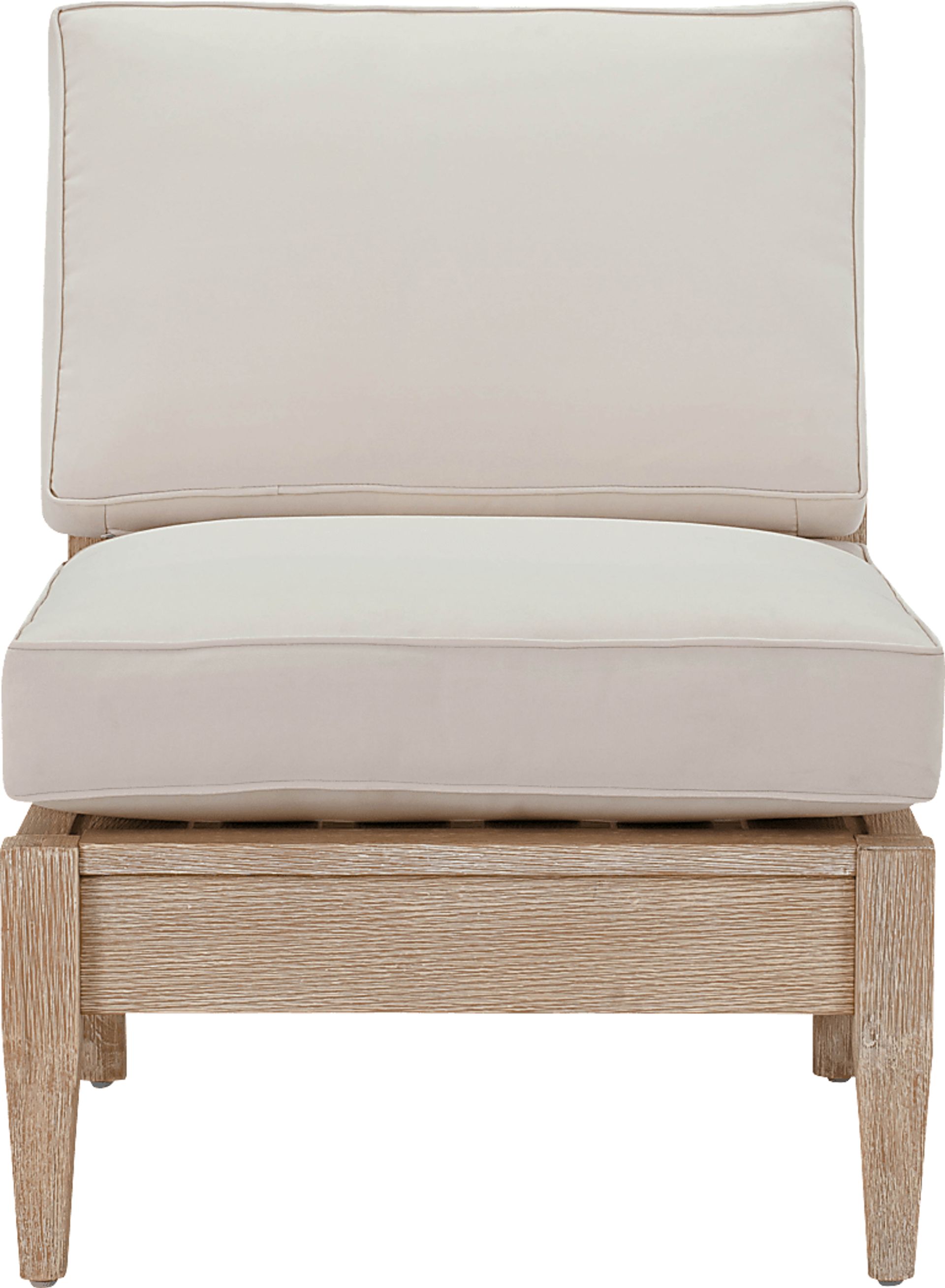 Outdoor Takena Beige Armless Chair - Image 2