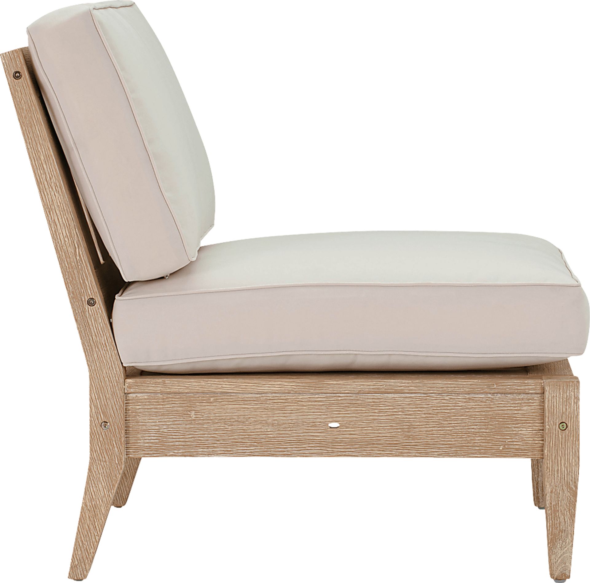 Outdoor Takena Beige Armless Chair - Image 3