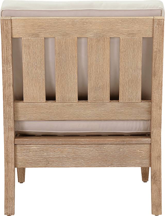 Outdoor Takena Beige Armless Chair - Thumbnail - Image 4