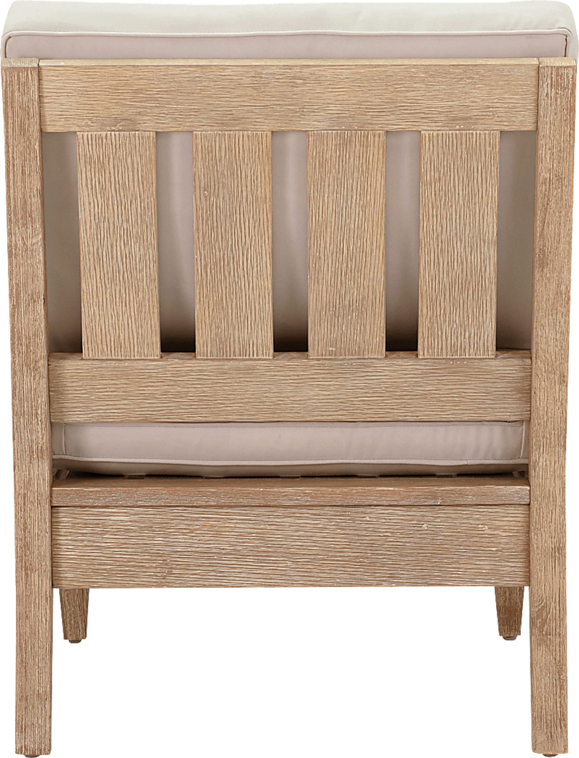 Outdoor Takena Beige Armless Chair - Image 4