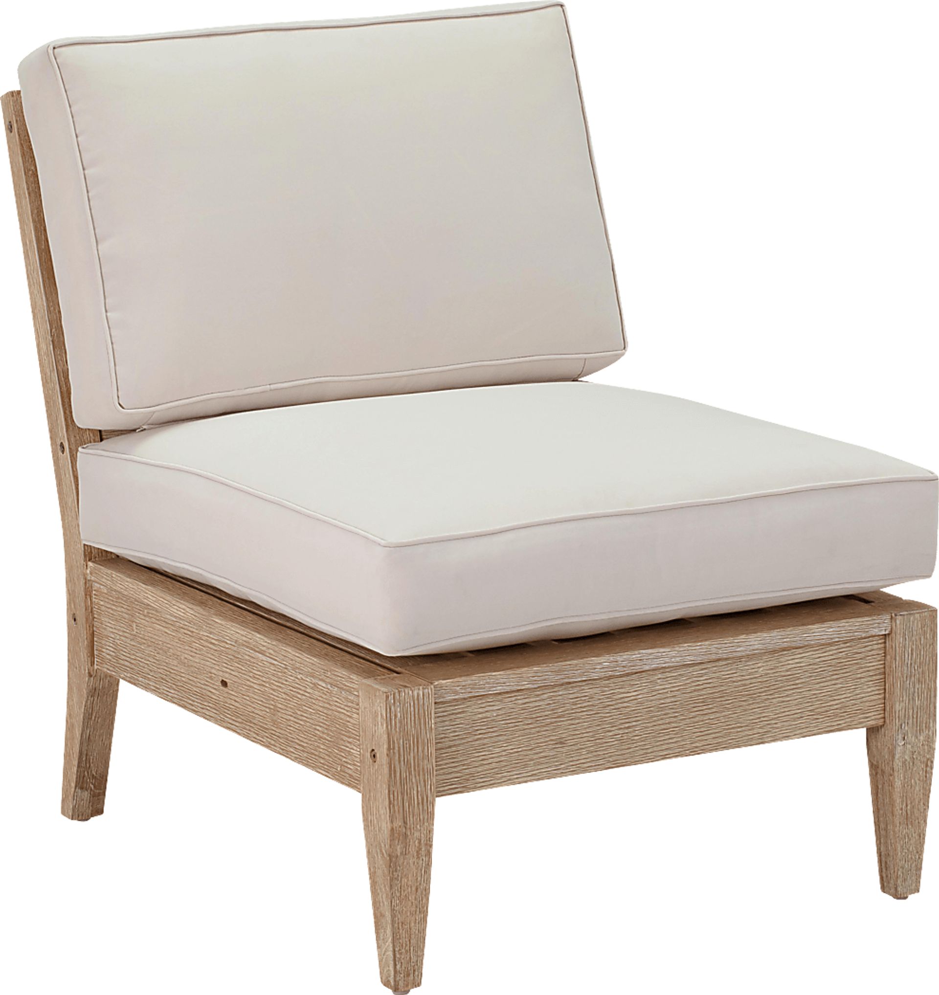 Outdoor Takena Beige Armless Chair - Image 1