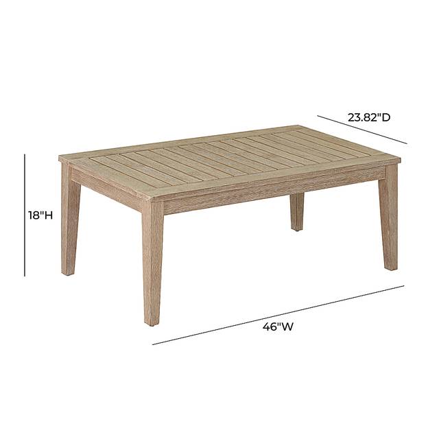 Outdoor Takena Beige Coffee Table - Thumbnail - Image 6
