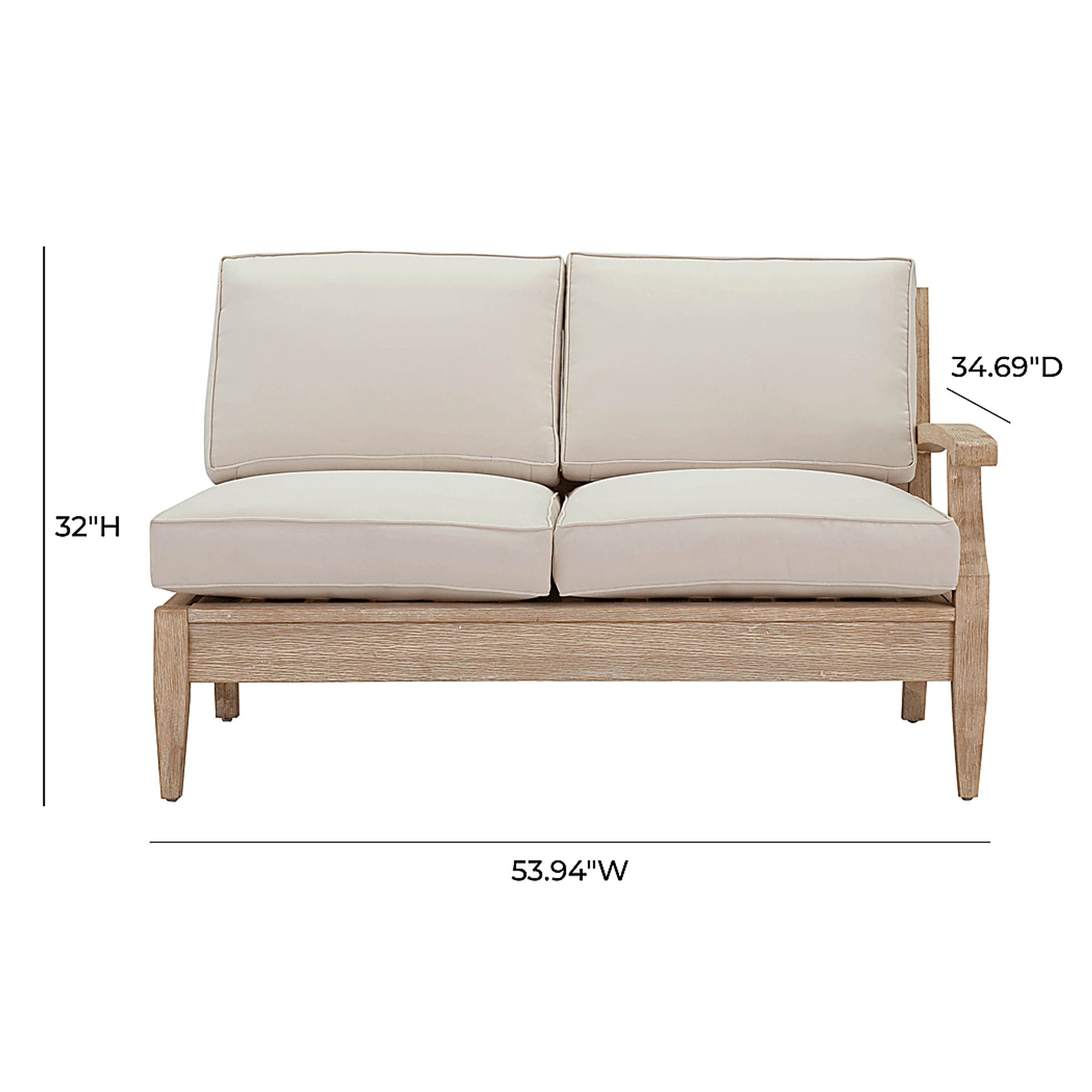 Outdoor Takena Beige Right Loveseat - Image 5