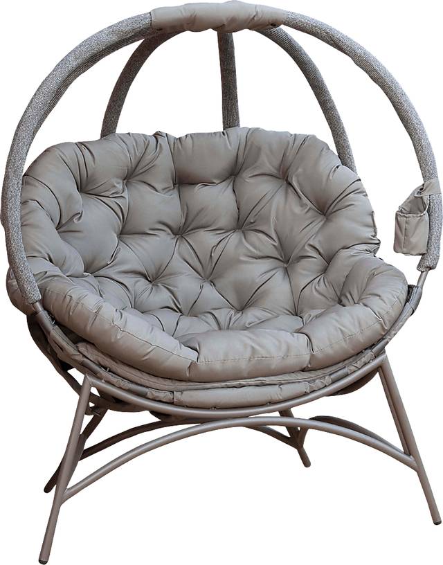 Outdoor Trumbell Beige Accent Chair - Thumbnail - Image 1