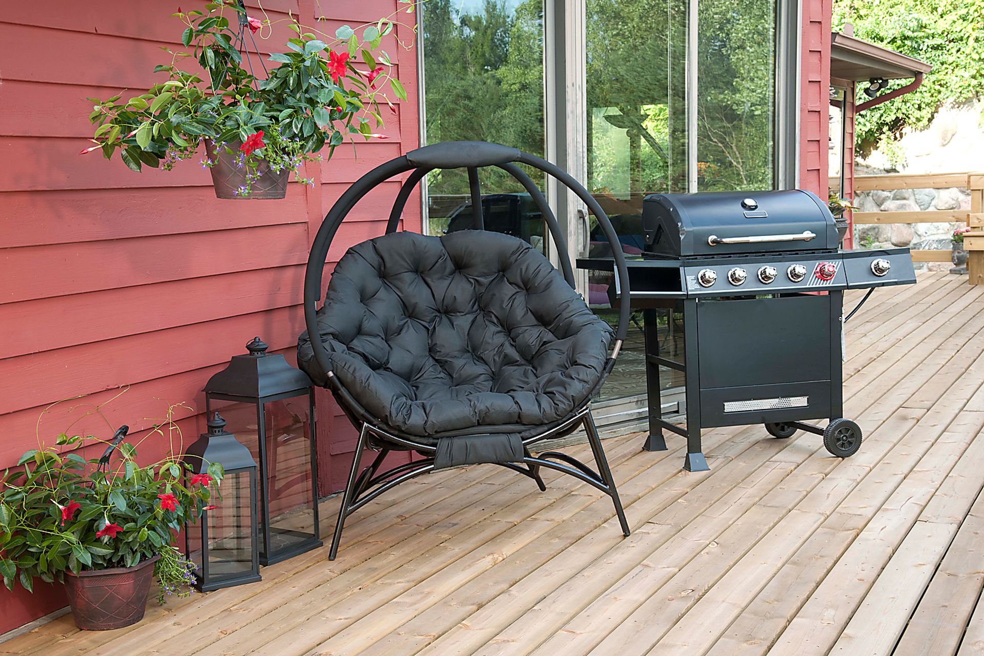 Outdoor Trumbell Black Accent Chair - Image 5