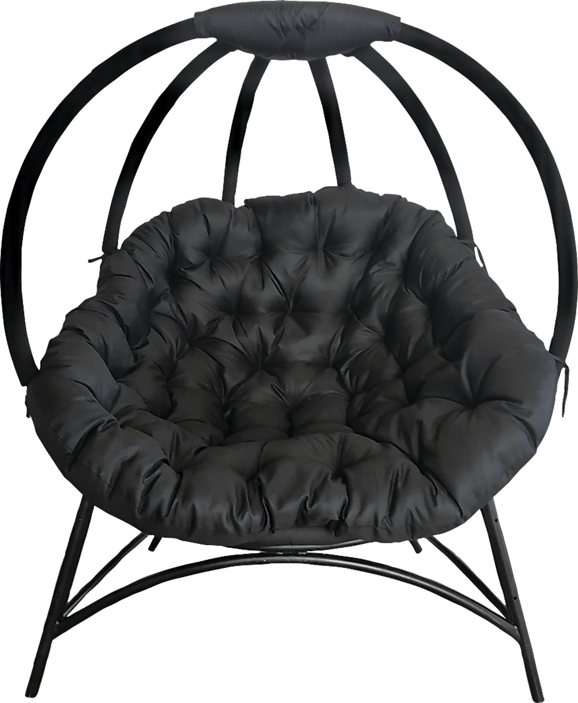 Outdoor Trumbell Black Accent Chair - Image 1