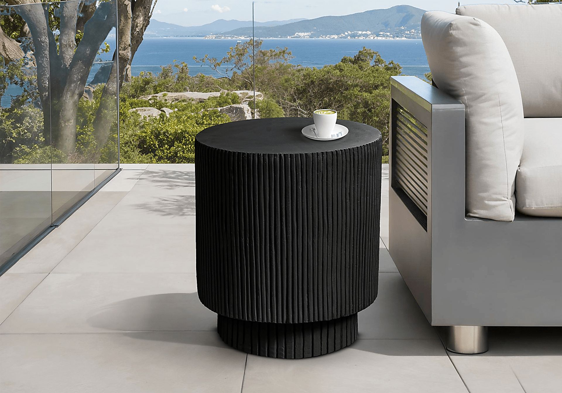 Outdoor Tucany Black End Table - Image 2