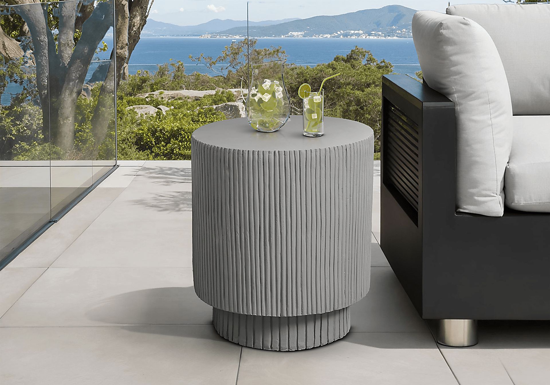 Outdoor Tucany Gray End Table - Image 3