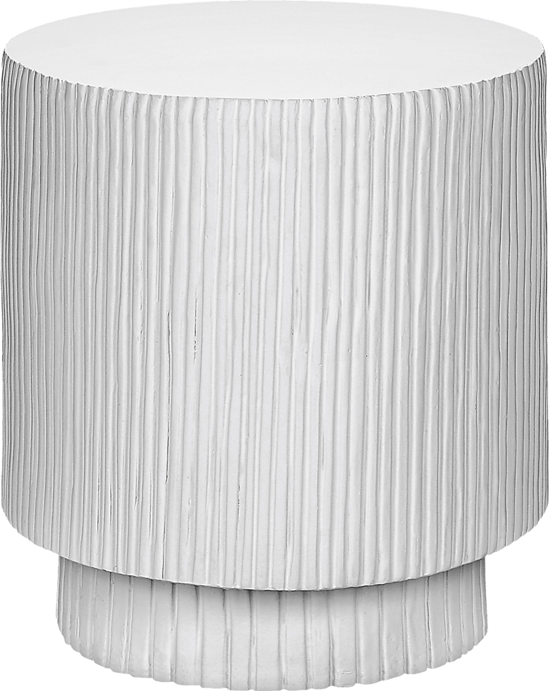 Outdoor Tucany White End Table - Image 1