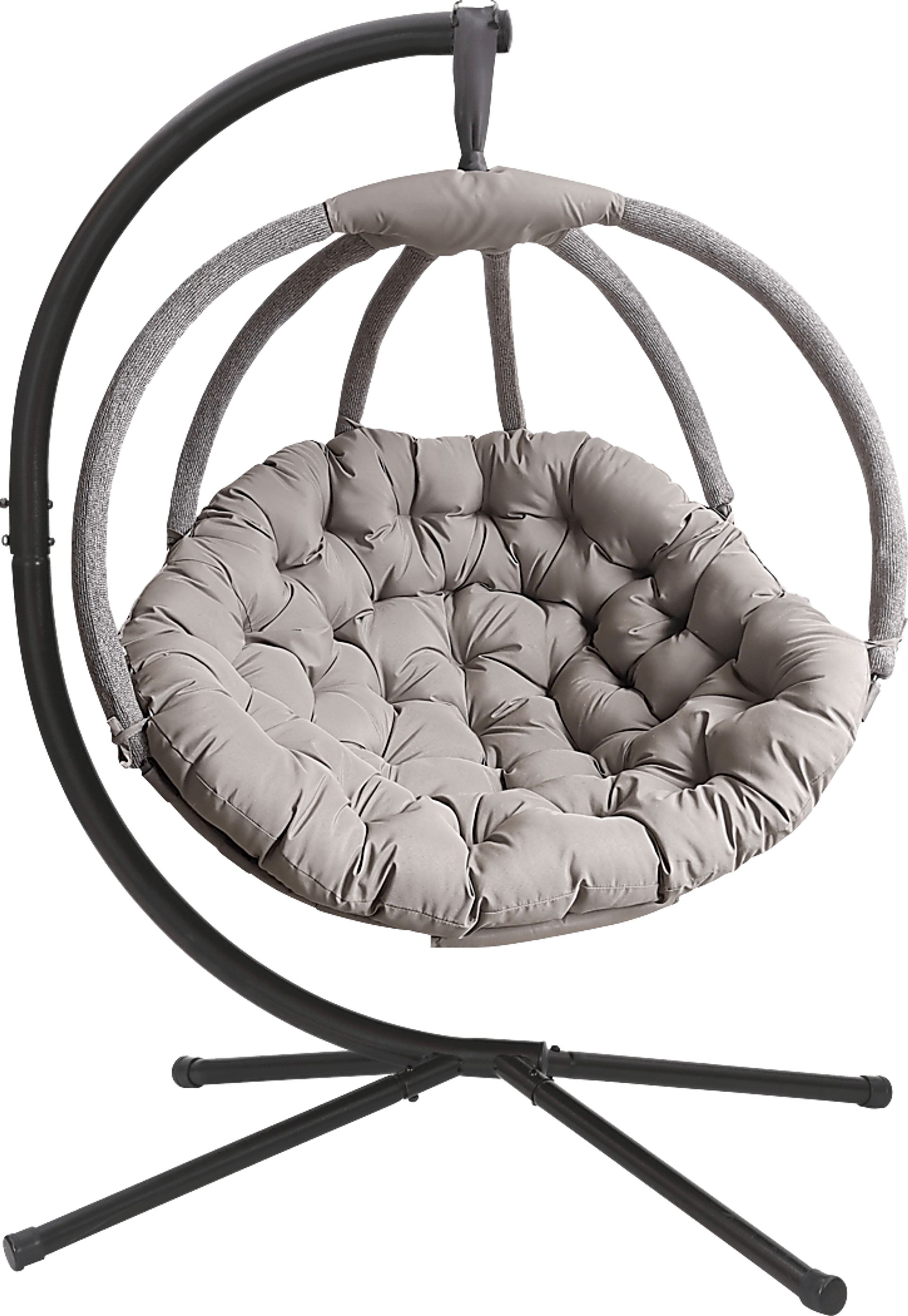 Outdoor Vanderpoel Beige Hanging Chair - Image 1