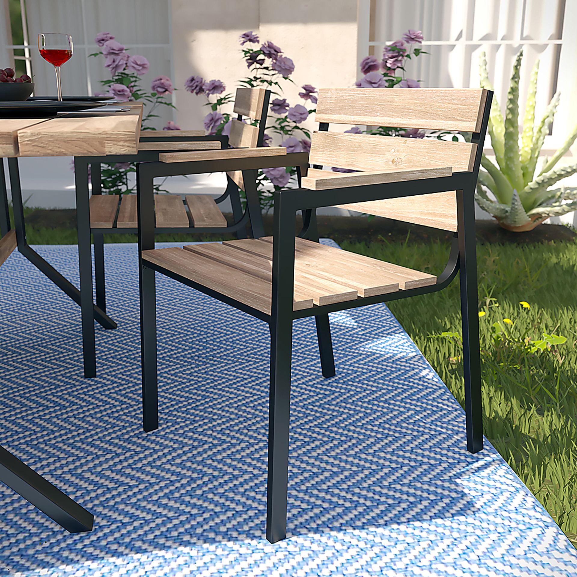 Vermissa Natural Outdoor Arm Chair, Set of 2 - Image 8