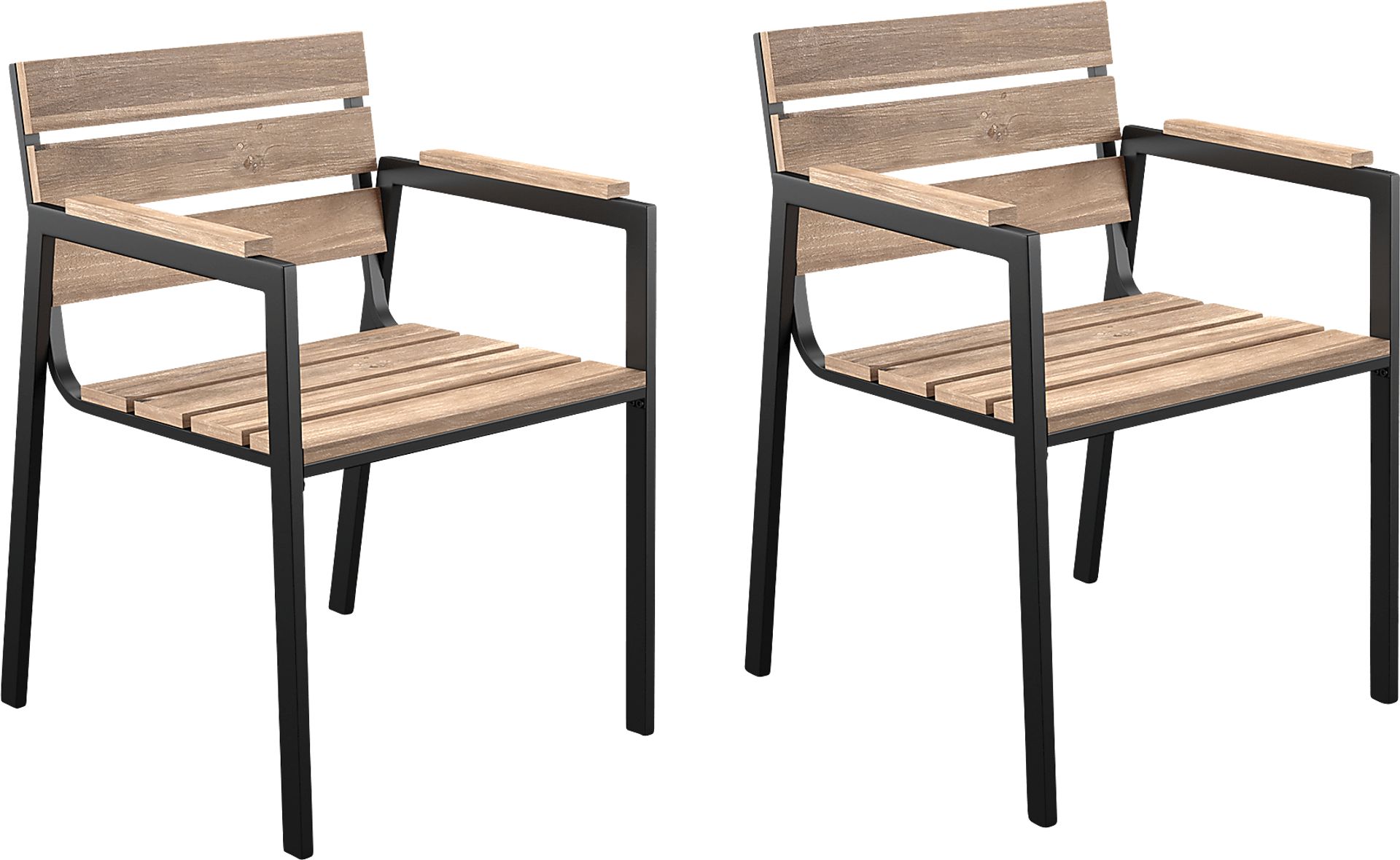 Vermissa Natural Outdoor Arm Chair, Set of 2 - Image 1