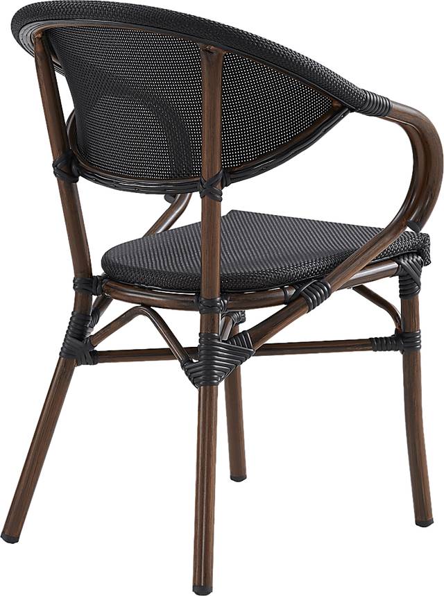 Outdoor Villepigue Black Arm Chair, Set of 2 - Thumbnail - Image 5