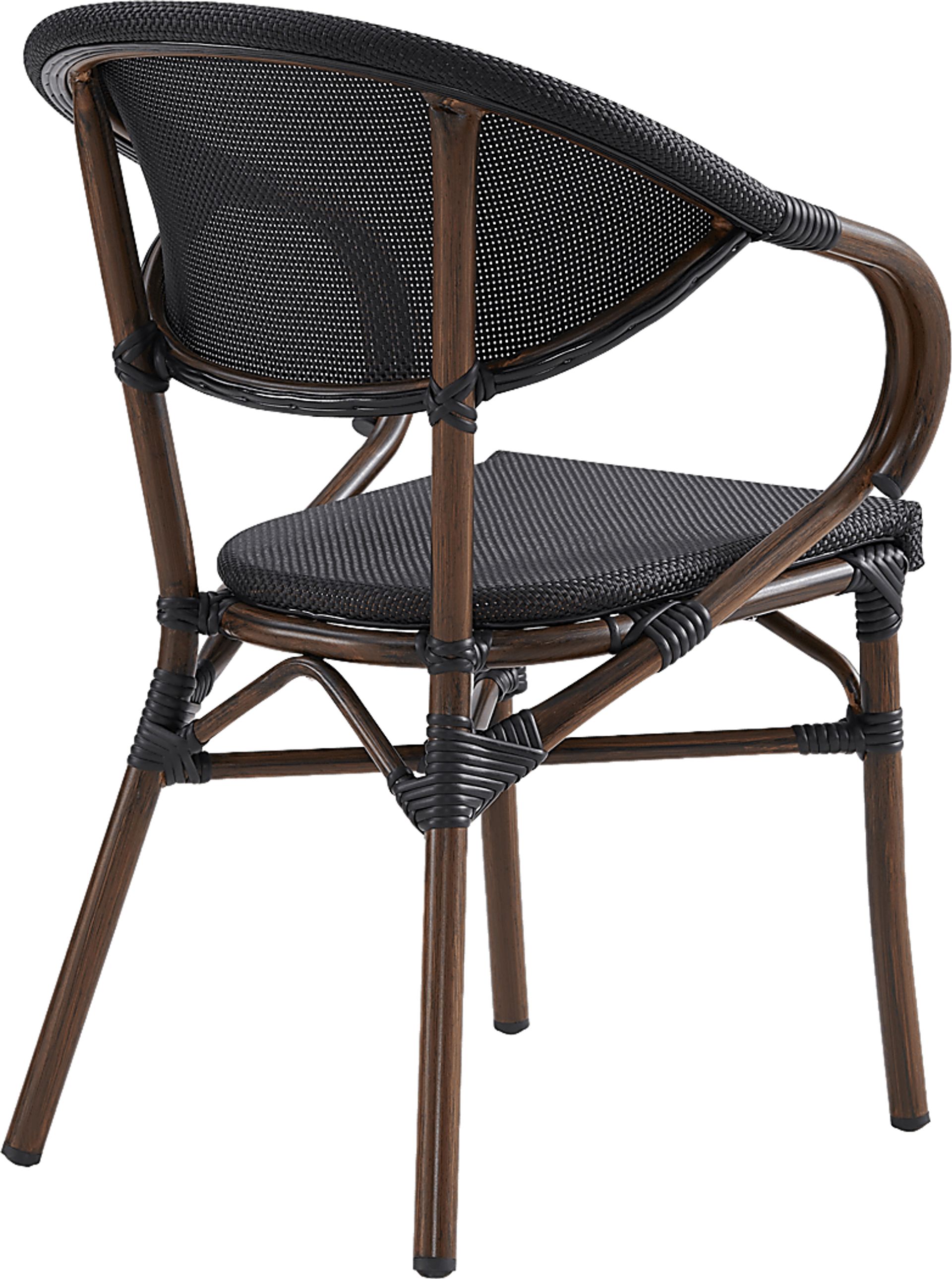 Outdoor Villepigue Black Arm Chair, Set of 2 - Image 5
