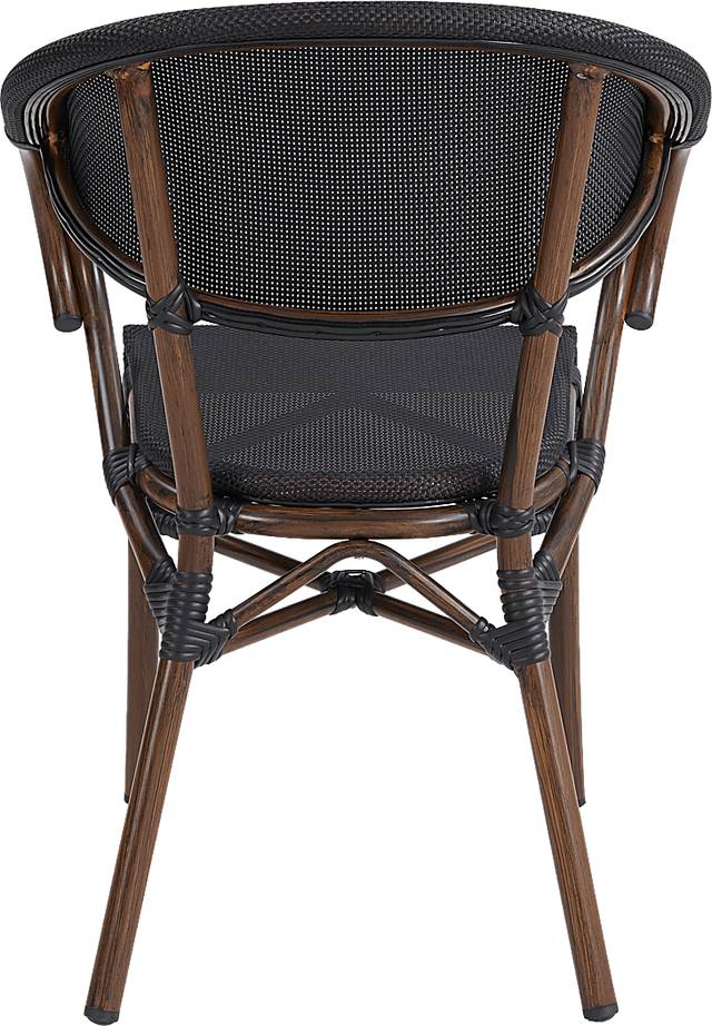 Outdoor Villepigue Black Arm Chair, Set of 2 - Thumbnail - Image 6