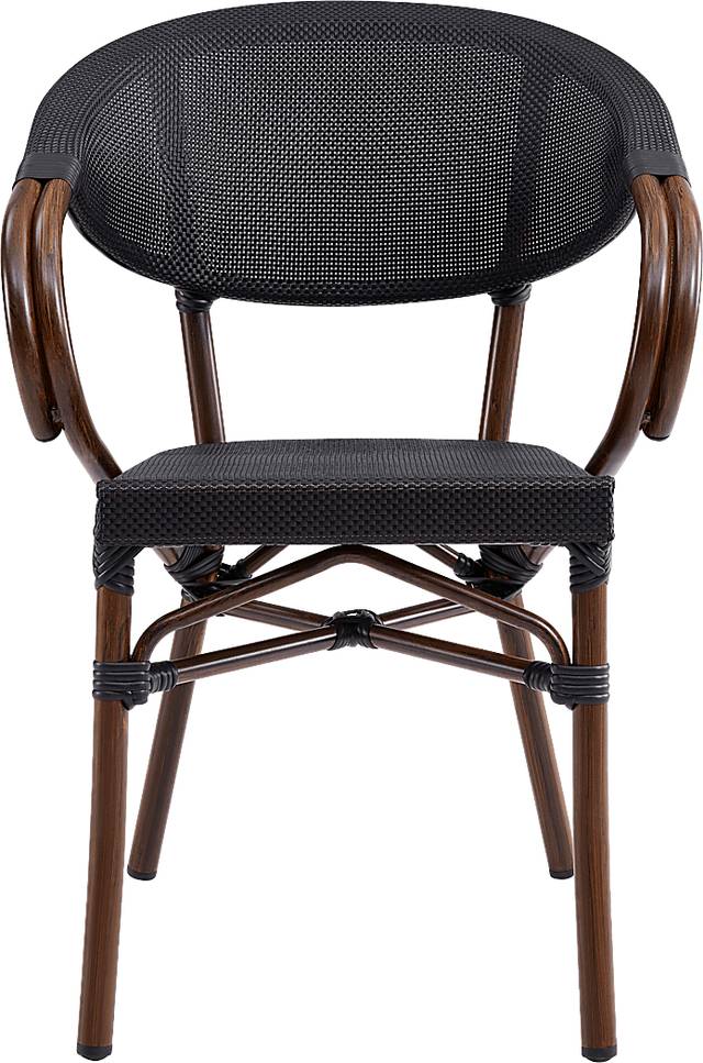 Outdoor Villepigue Black Arm Chair, Set of 2 - Thumbnail - Image 7