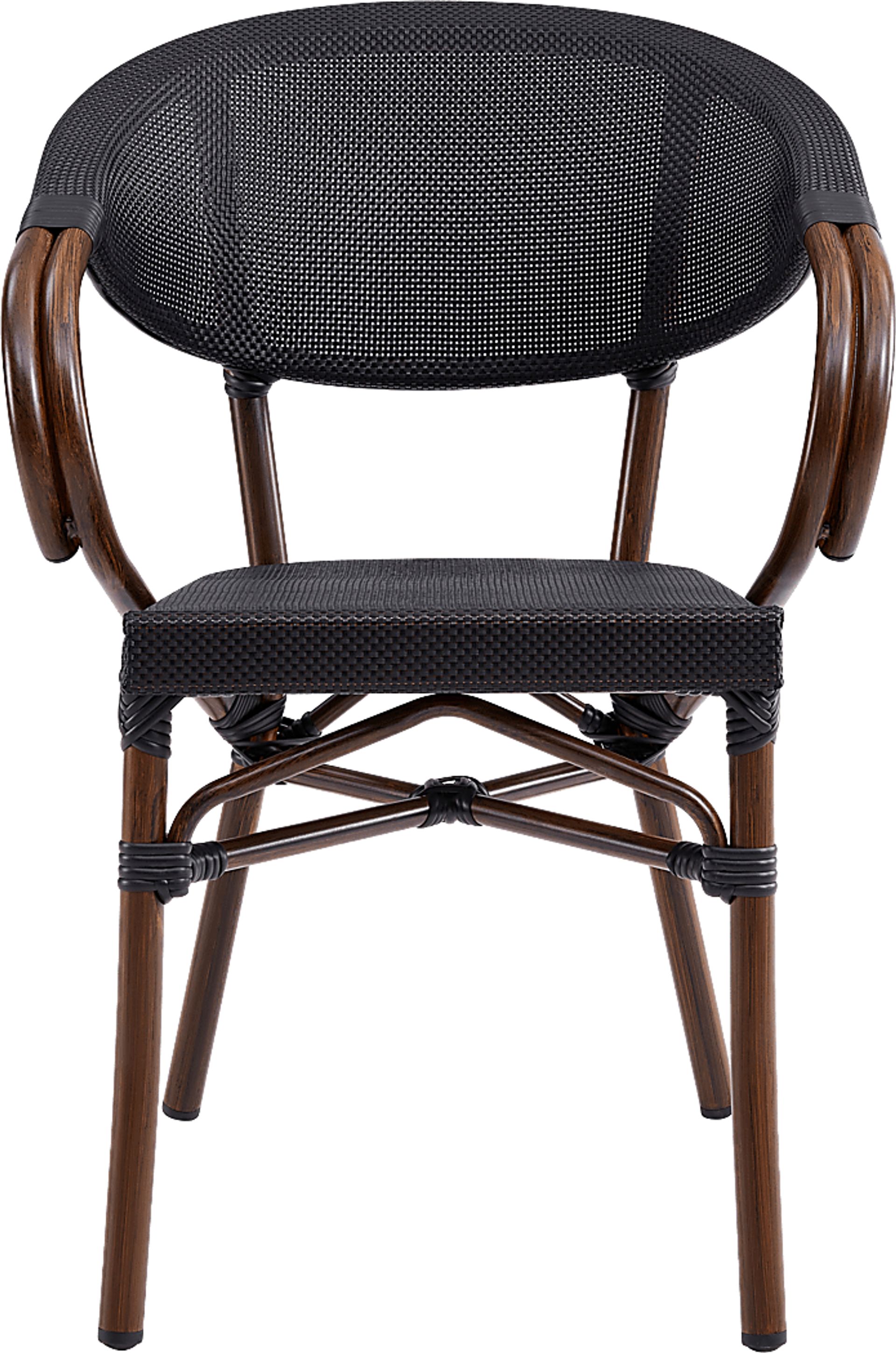 Outdoor Villepigue Black Arm Chair, Set of 2 - Image 7
