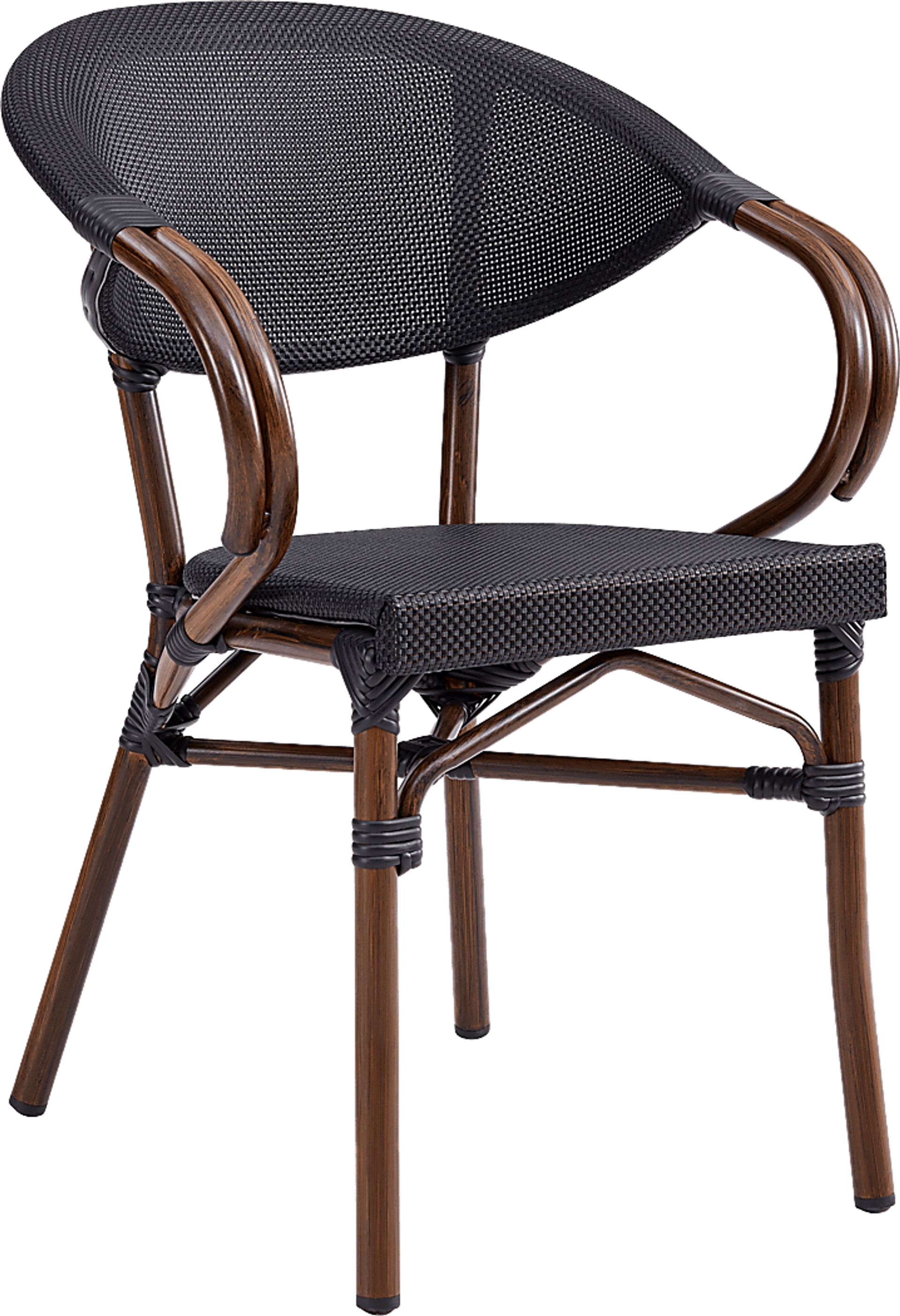 Outdoor Villepigue Black Arm Chair, Set of 2 - Image 1