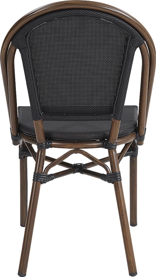 Outdoor Villepigue Black Dining Chair, Set of 2 - Thumbnail - Image 7