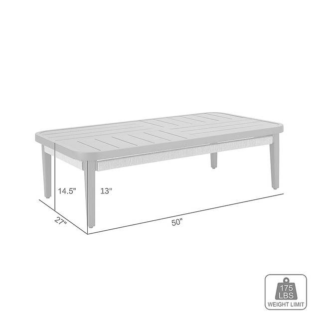 Outdoor Virdover Gray Cocktail Table - Thumbnail - Image 10