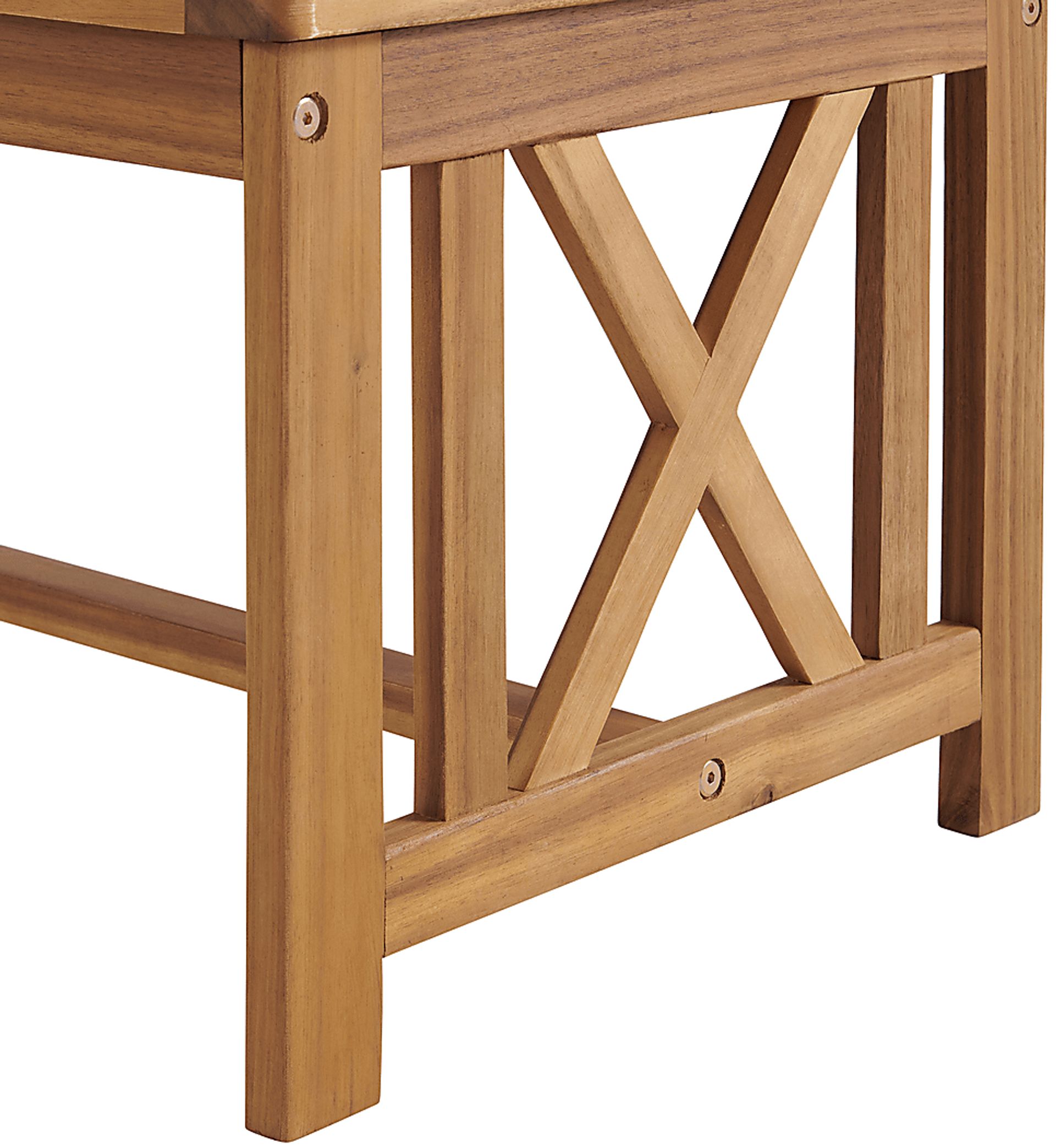 Outdoor Voelker Brown Bench and Cocktail Table Set - Image 10
