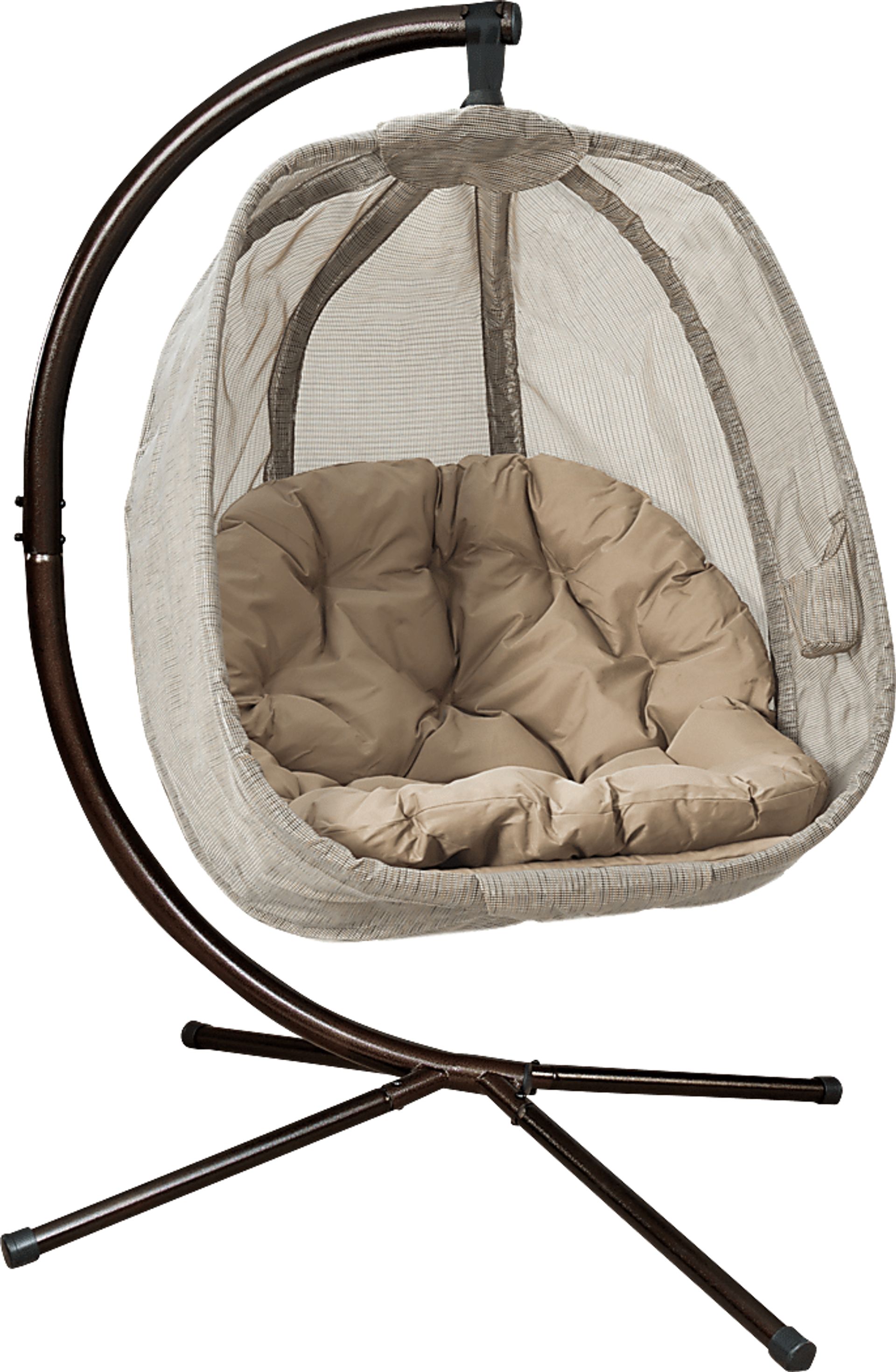Outdoor Waseca Brown Hanging Chair - Image 1