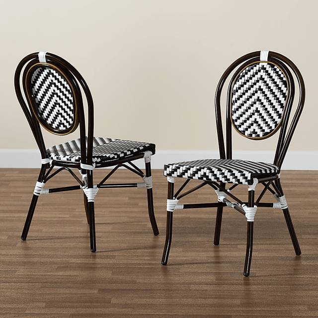 Outdoor Winelaire Black Side Chair Set of 2 - Thumbnail - Image 3