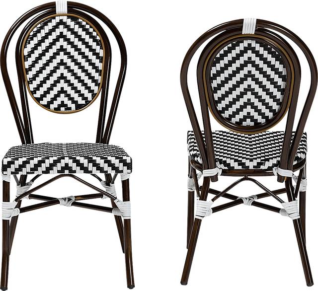 Outdoor Winelaire Black Side Chair Set of 2 - Thumbnail - Image 4