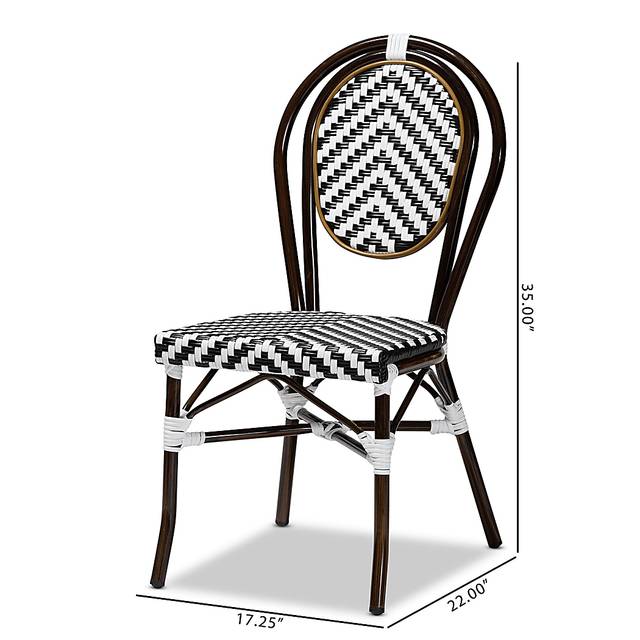 Outdoor Winelaire Black Side Chair Set of 2 - Thumbnail - Image 9
