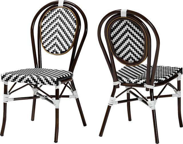 Outdoor Winelaire Black Side Chair Set of 2 - Thumbnail - Image 1