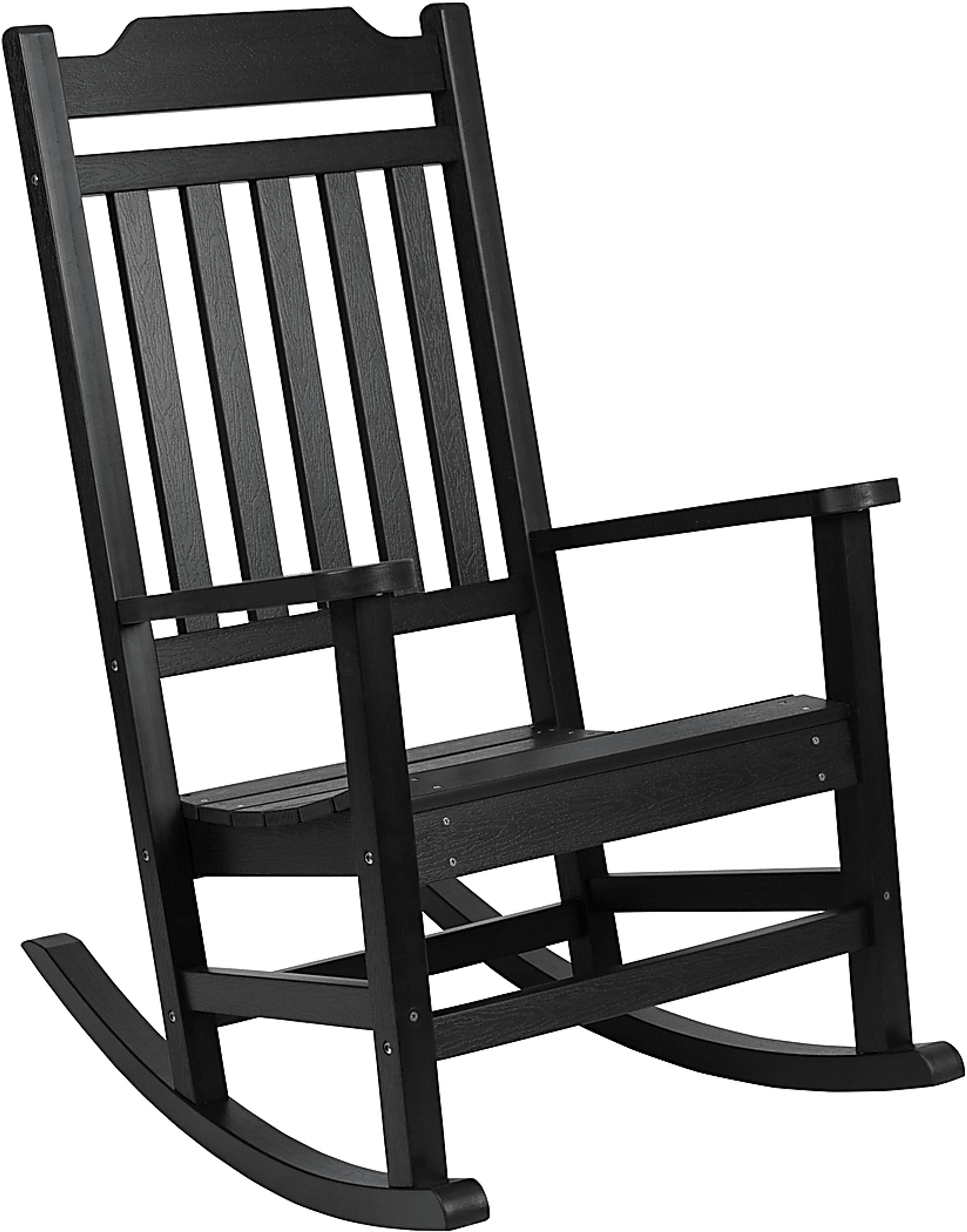 Outdoor Winnie Elle Black Rocking Chairs and Accent Table - Image 2