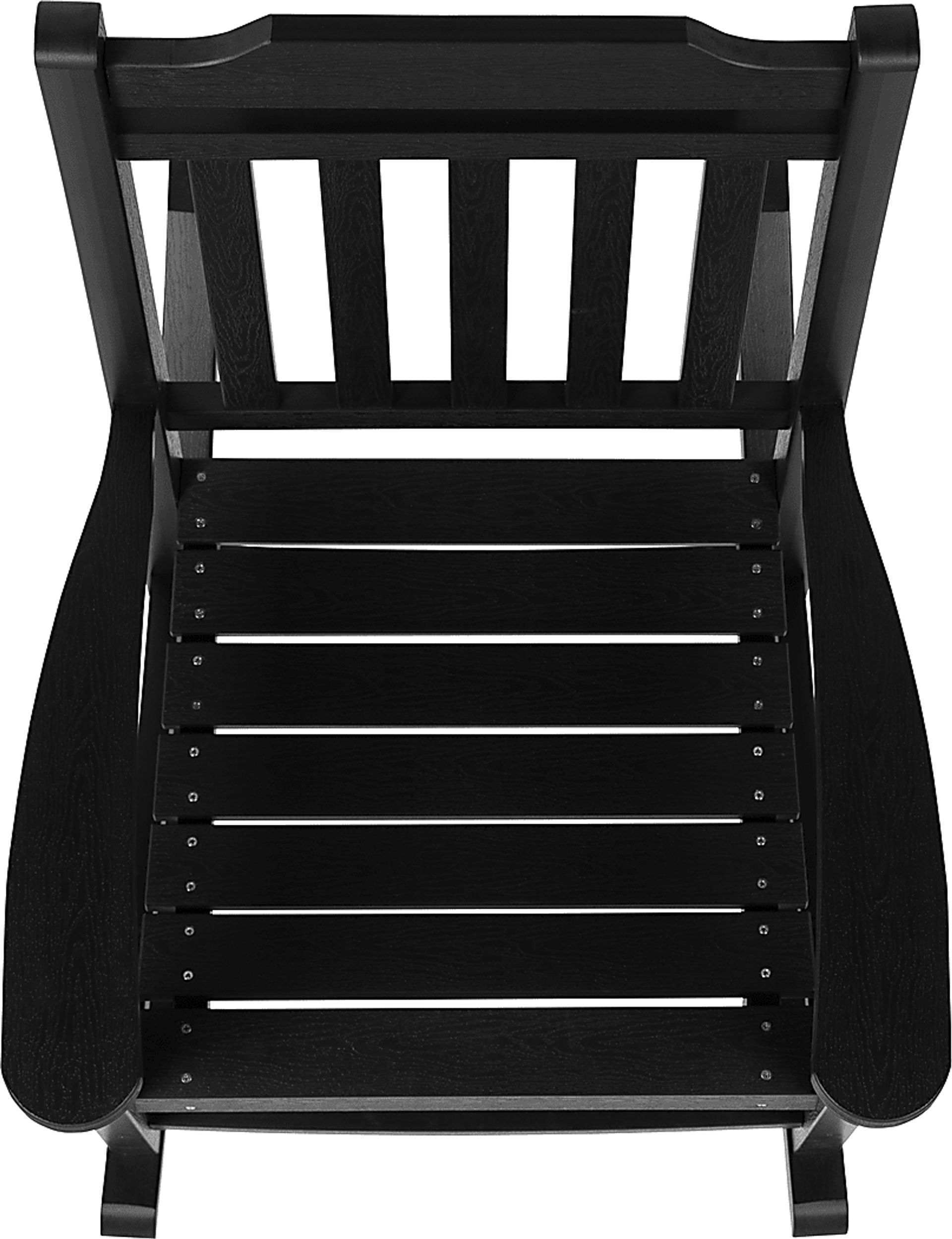 Outdoor Winnie Elle Black Rocking Chairs and Accent Table - Image 4