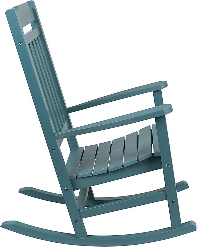 Outdoor Winnie Elle Blue Rocking Chairs and Accent Table - Thumbnail - Image 2