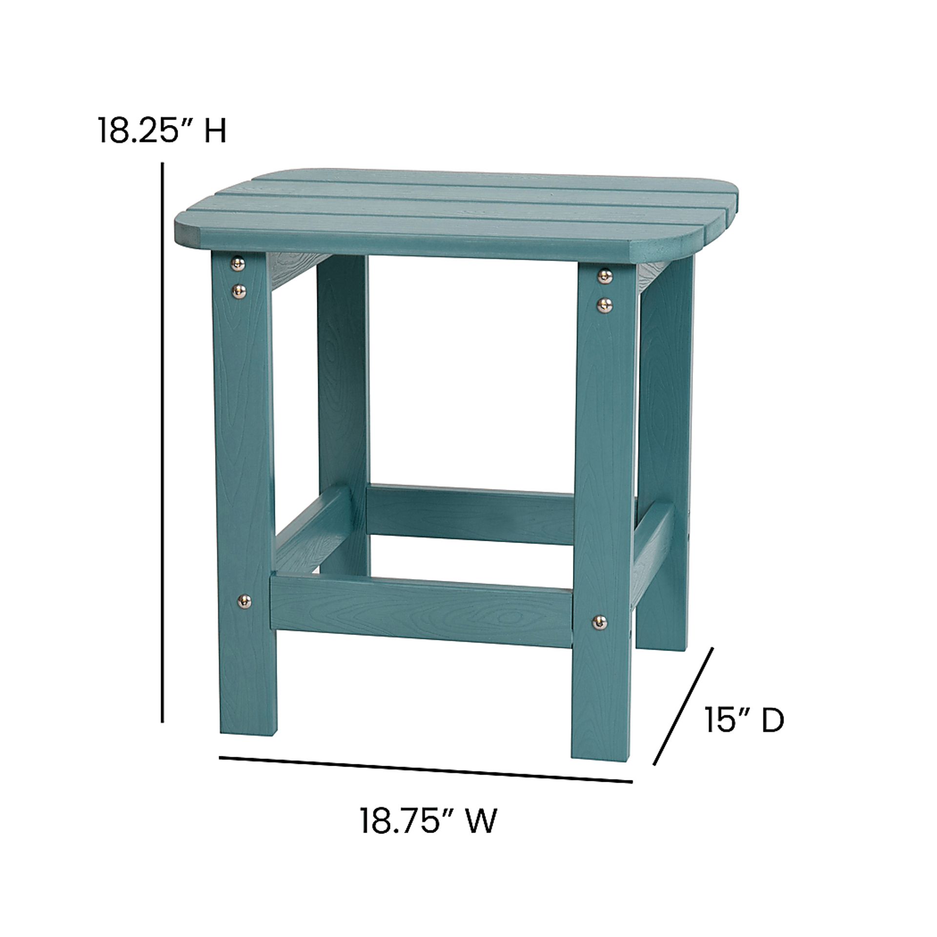 Outdoor Winnie Elle Blue Rocking Chairs and Accent Table - Image 9
