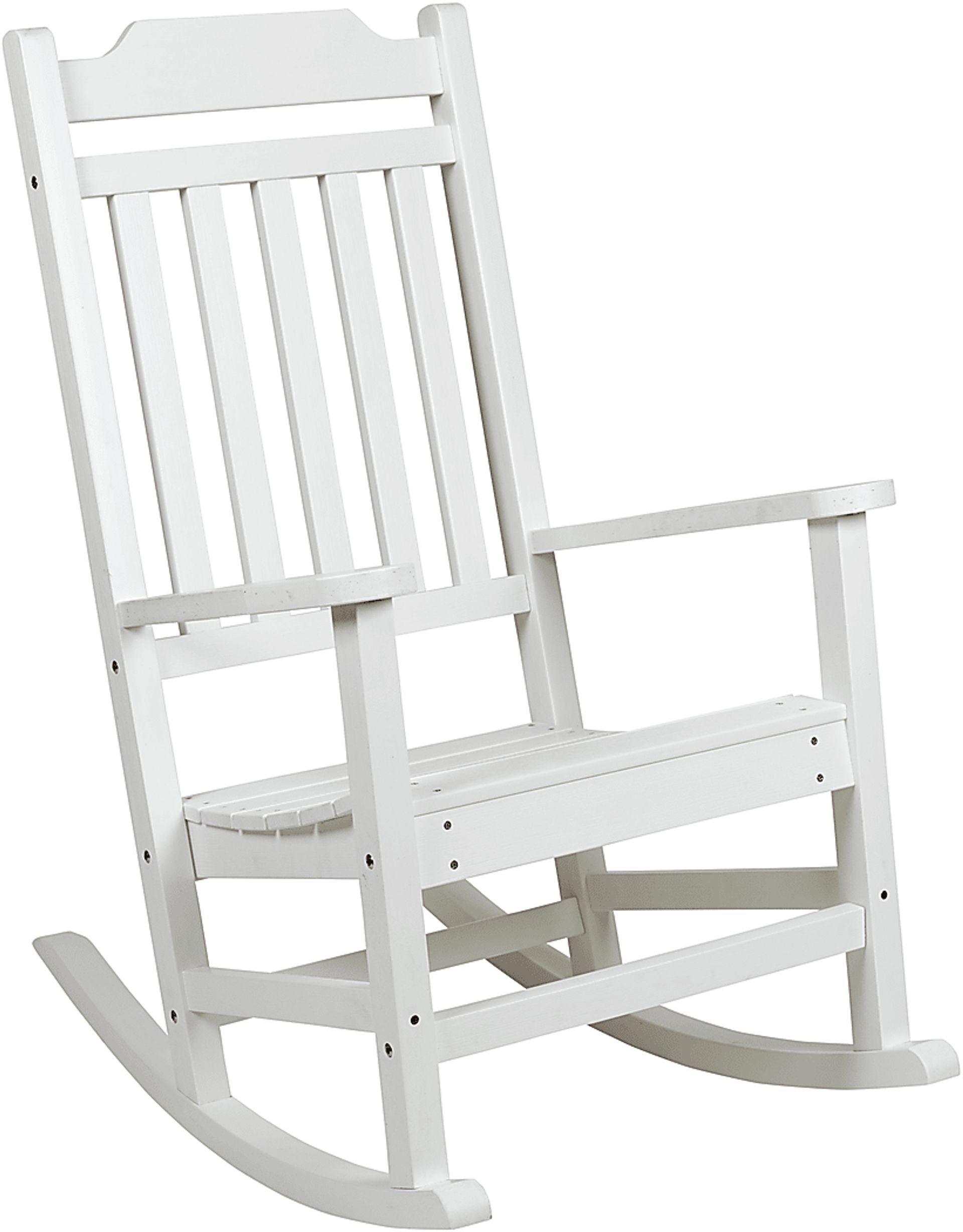 Outdoor Winnie Elle White Rocking Chairs and Accent Table - Image 2
