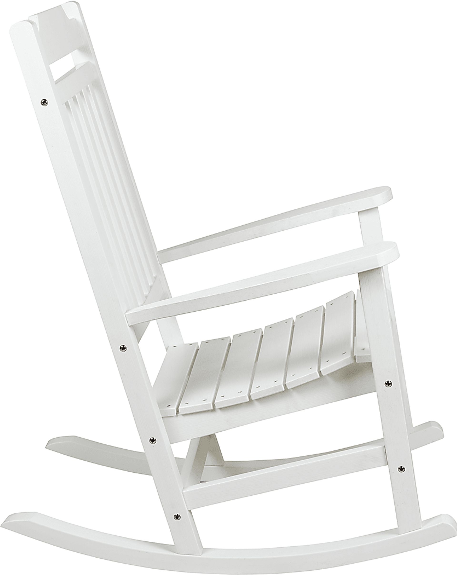Outdoor Winnie Elle White Rocking Chairs and Accent Table - Image 3