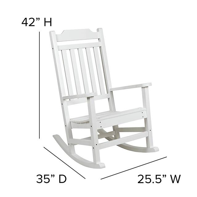 Outdoor Winnie Elle White Rocking Chairs and Accent Table - Thumbnail - Image 8